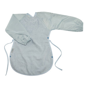 Messy eater bib - dusty blue